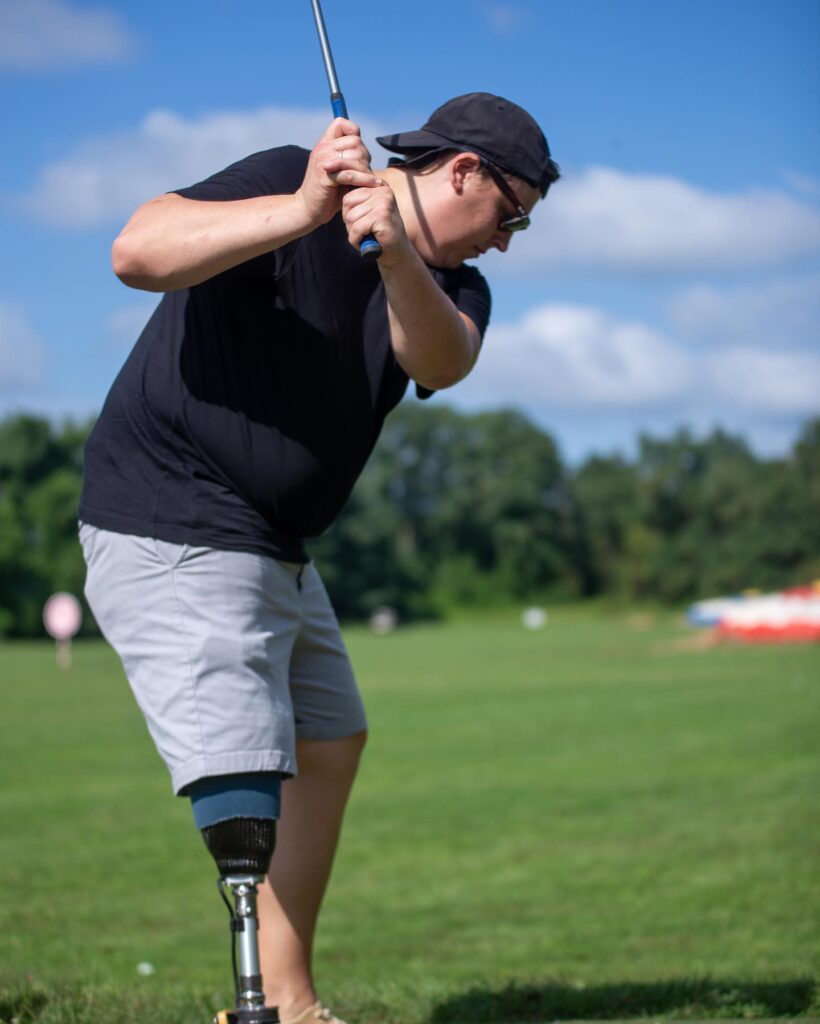 Justin golfing